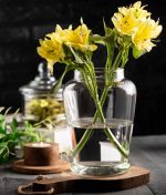 گلدان دکوری رومیزی توکیو در ۳ سایز, گلدان شیشه ای رومیزی