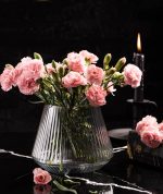 گلدان رومیزی مینا خطی گلدان شمع آرایی جاشمعی