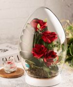 گلدان رومیزی پارادایس تخم مرغی در ۳ سایز, باکس گل و دیزاین عروسک و نمایش ویترین
