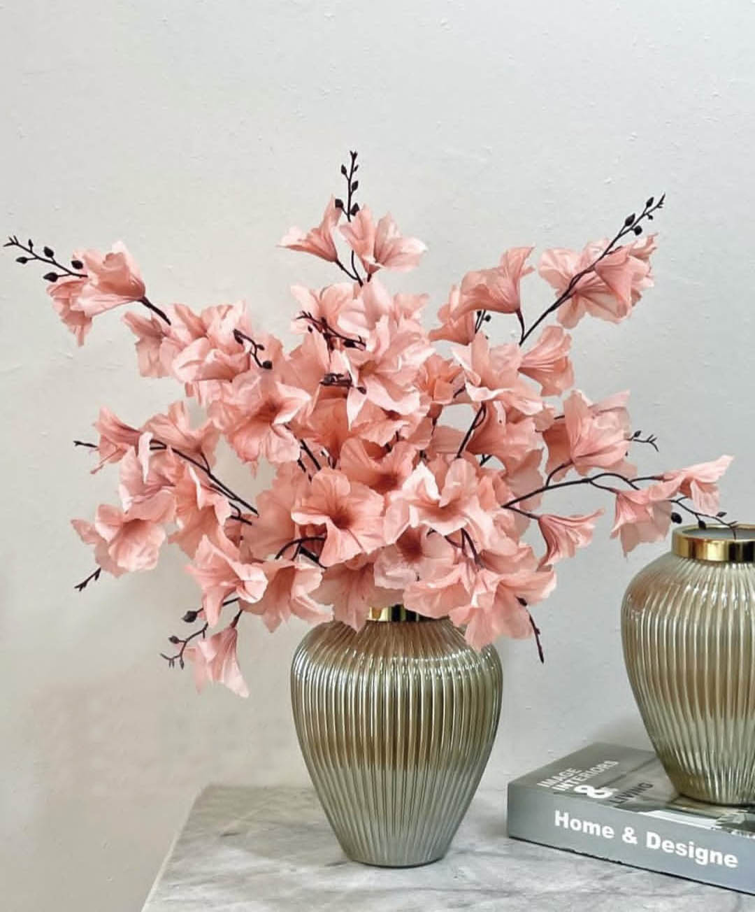 گلدان شیشه ای طرح دار رنگی کد 10 کوچک