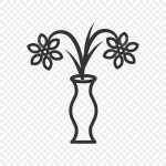 گلدان شیشه ای طرح دار شفاف