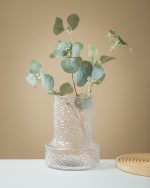 گلدان شیشه ای صوفیا مناسب گلدان رومیزی شیشه ای گلهای مصنوعی و طبیعی