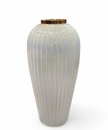 گلدان ایستاده کد 33 گلدان شیشه ای قد بلند مناسب دیزاین گل برای کنار سالن و میز تی وی