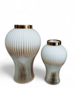 گلدان رومیزی کد 34 در 2 سایز، گلدان شیشه ای مناسب دیزاین گل های طبیعی و مصنوعی برای روی میز و کنسول